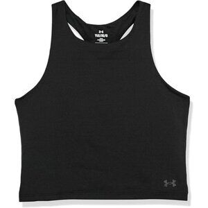 Under Armour Sports Tank Top Youth Girls Size Large Black Racerback Sports